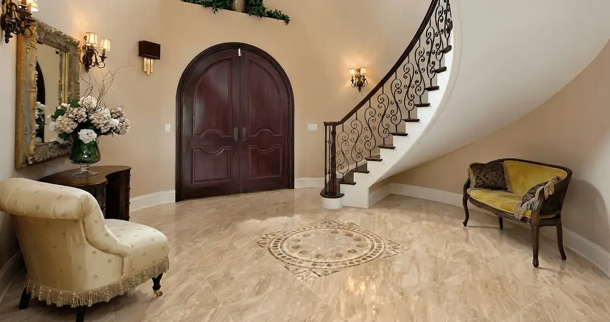 Entrance hall with professionally installed ceramic tile flooring in St Paul MN